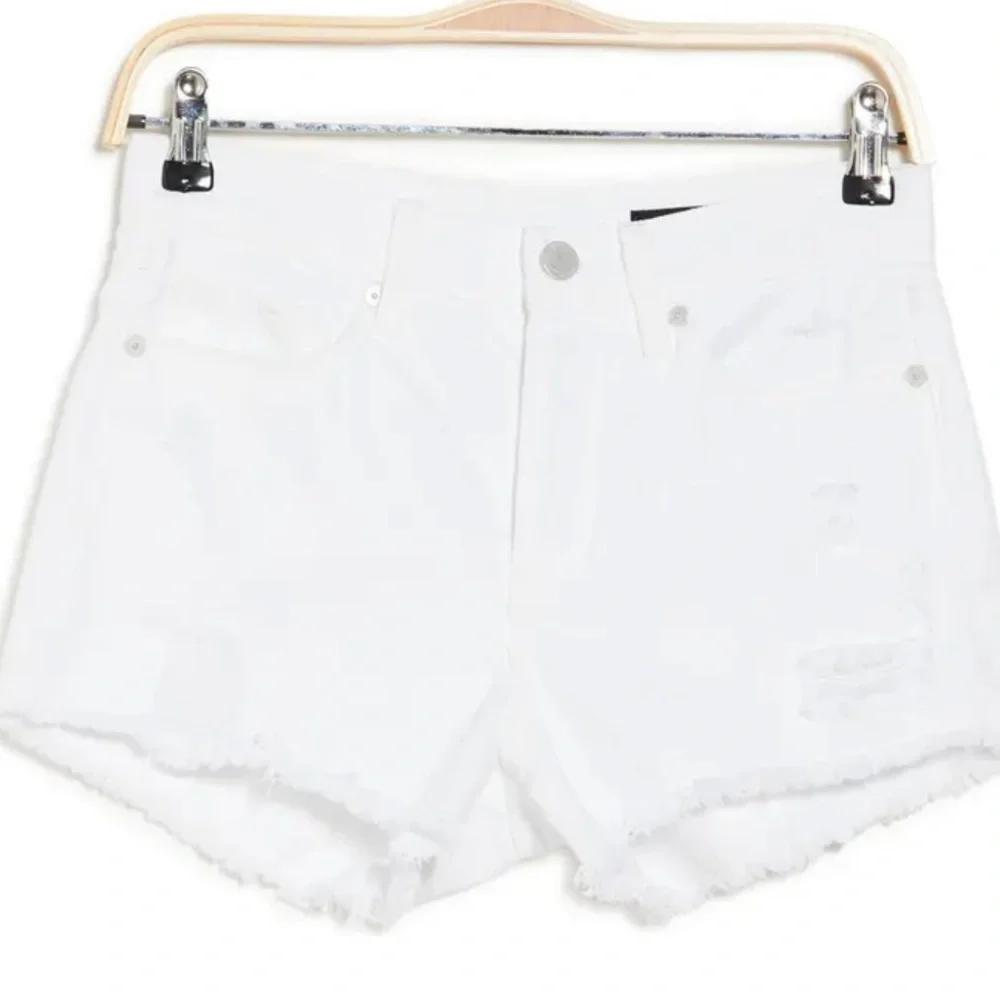 Hi Rise Rigid Distressed Shorts BlankNYC